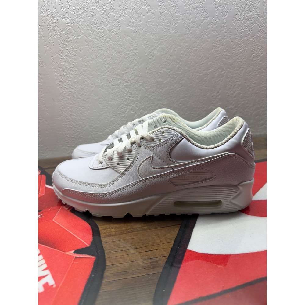 Nike Air Max 90 LTR Mens White Leather Sneakers CZ5594-100 Size 11